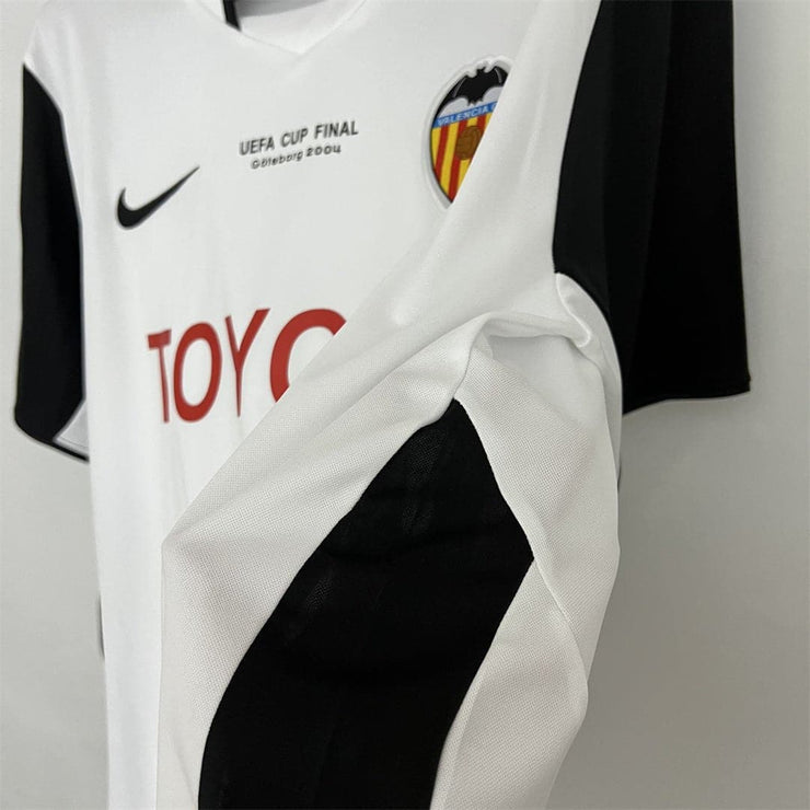 03-04 Valencia Home Retro Football Shirt