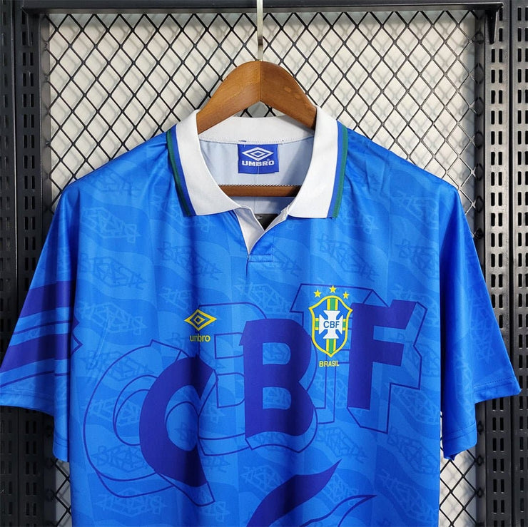 1992 Brazil Classic Blue Away Retro Football Shirts - Soccer Jerseys