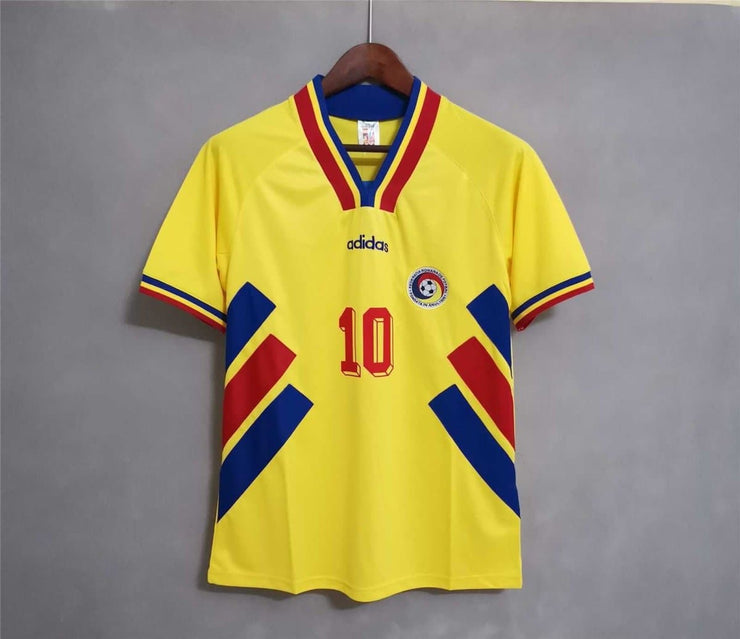 1994 Romania home yellow Retro Football shirts | Soccer jerseys llc