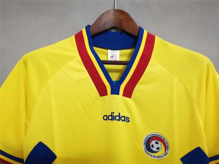 1994 Romania home yellow Retro Football shirts | Soccer jerseys llc