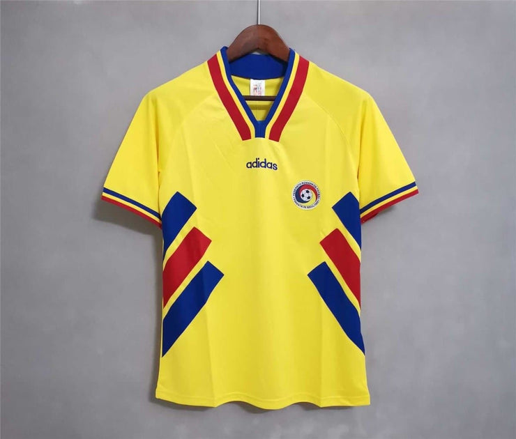 1994 Romania home yellow Retro Football shirts | Soccer jerseys llc