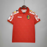 1995 Belgium red Home Retro Football Shirt