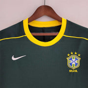 1998 Brazil Nike goalkeeper dark green 12 Retro Soccer Jerseys