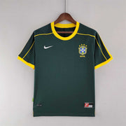 1998 Brazil Nike goalkeeper dark green 12 Retro Soccer Jerseys