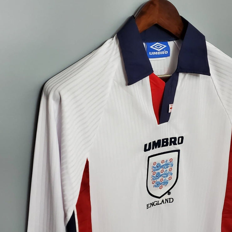 1998 England Home Away long sleeve 13 Retro Vintage Soccer Jerseys