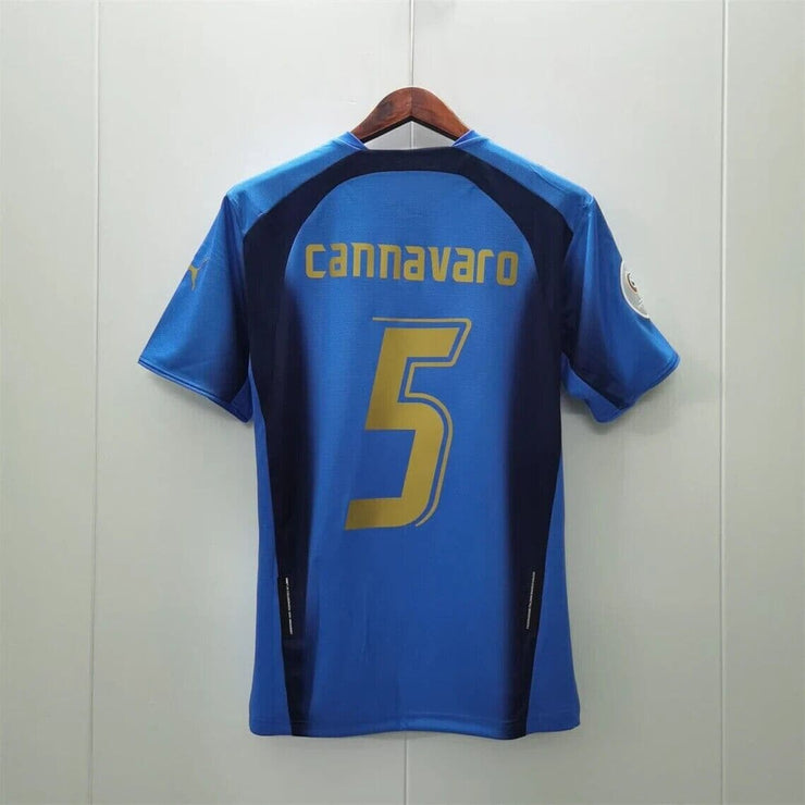 2006 Italy Home World Cup Final Fabio Cannavaro 5 Soccer Jersey