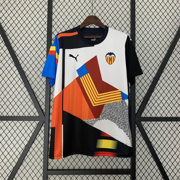 23-24 Valencia Home Retro Football Shirt