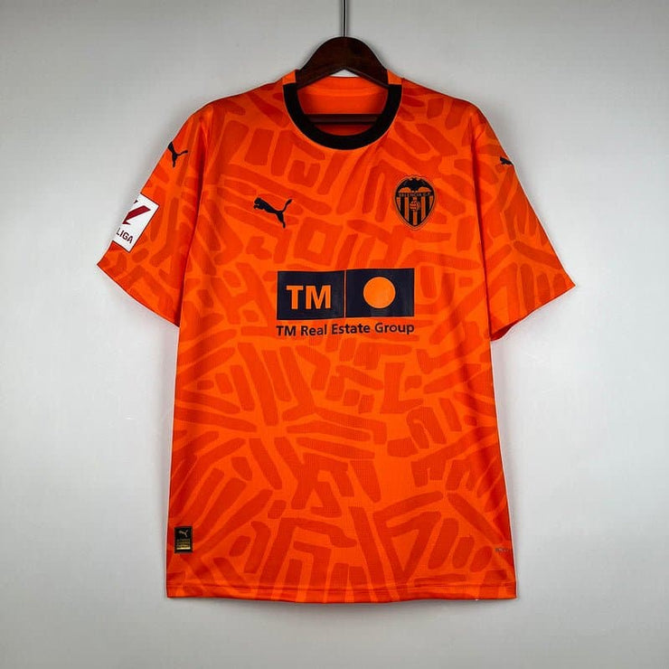 23-24 Valencia Home Retro Football Shirt