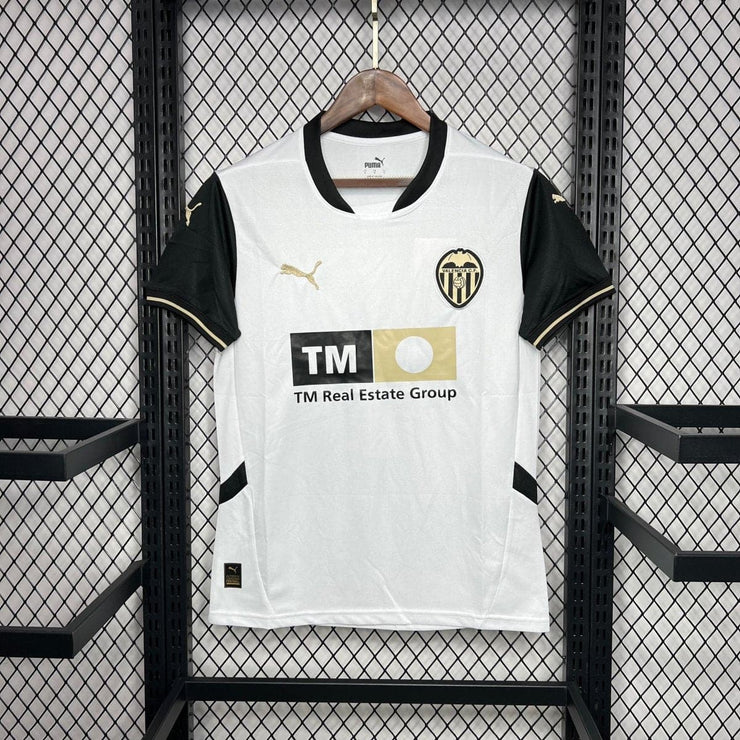 24-25 Valencia Home Retro Football Shirt