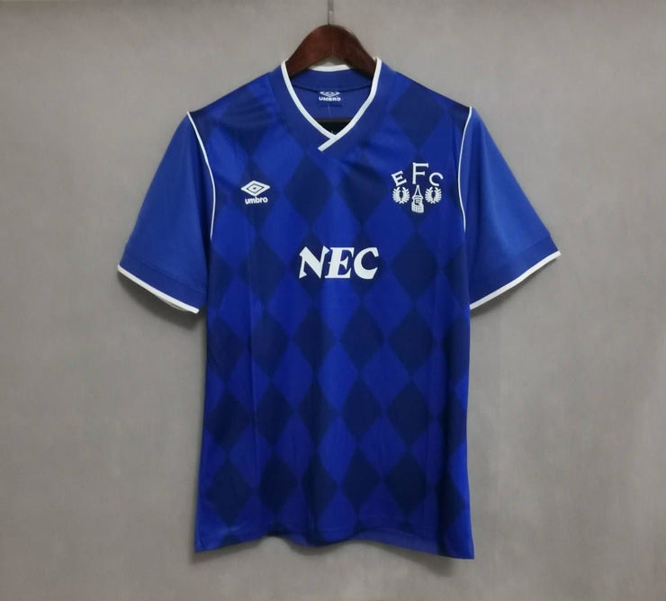 86-87 Everton home Retro Football Shirt