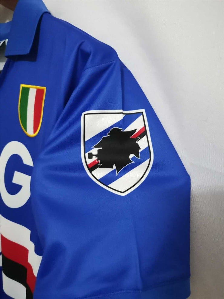 91-92 Sampdoria Home Retro Football Shirt