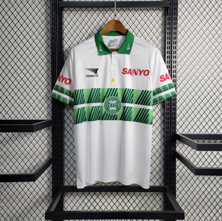 Coritiba white away retro shirts-