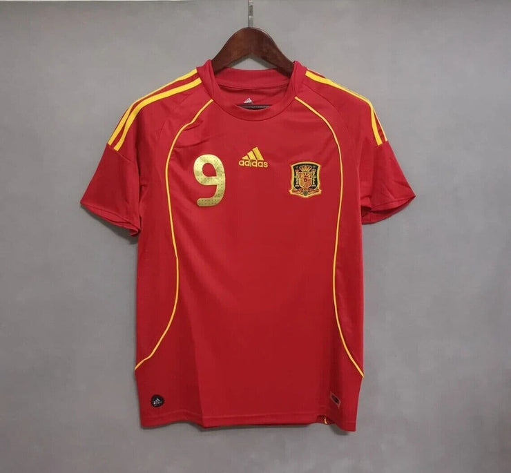 Spain Home Euro 2008 Final Fernando Torres 9 Soccer Shirt