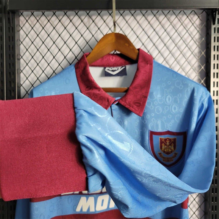 West Ham away retro shirts-